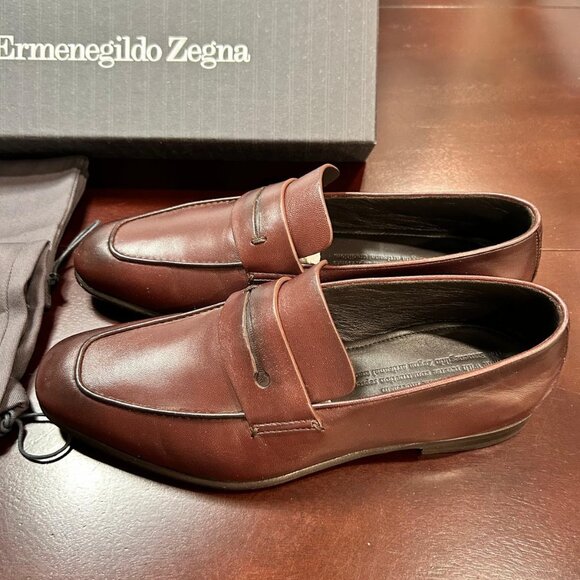 Zegna L'Asola Suede Loafers - Picture 1 of 11